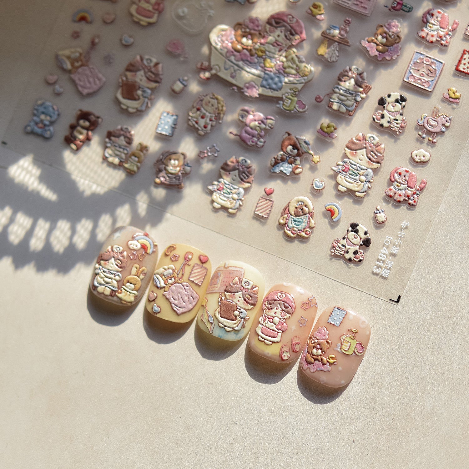 365nails: 溫馨烘焙坊動物派對美甲貼紙