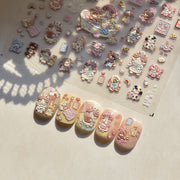 365nails: 溫馨烘焙坊動物派對美甲貼紙