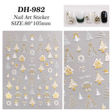 Christmas Series Nail Sticker Flat Belt Adhesive Christmas Snowman Elk Nail Art Sticker Ornament DH