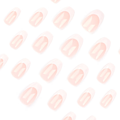 White French Ballet Wear Nail  Explosion 24 Boxed Nail Art Wholesale press on nails｜365nails