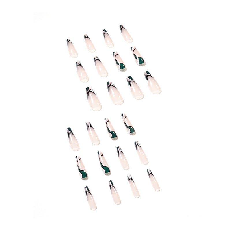 Parche para uñas con diseño de ondas de colores en contraste de tinta, extraíble, para decoración de uñas | 365nails