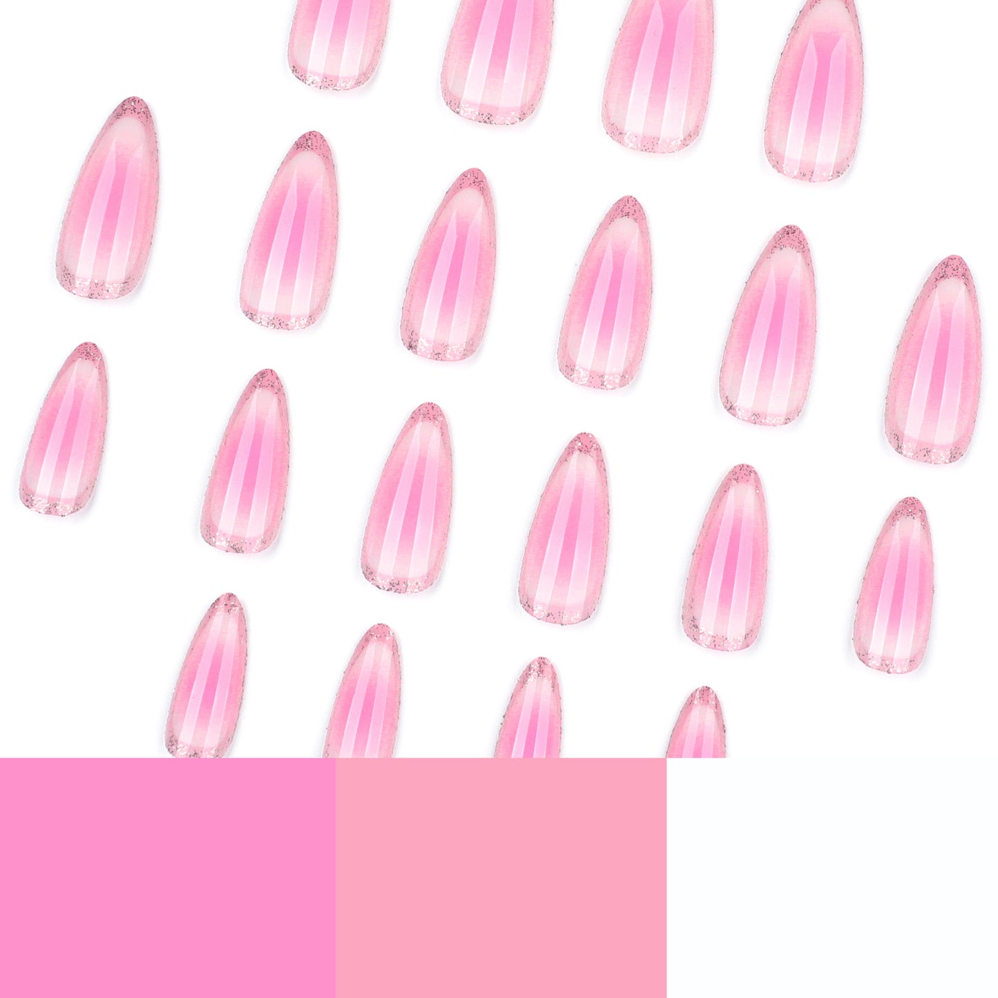 Smudge and dye nail art s  hot-selling almond nail short wearable    wearable nail wholesale｜365nails