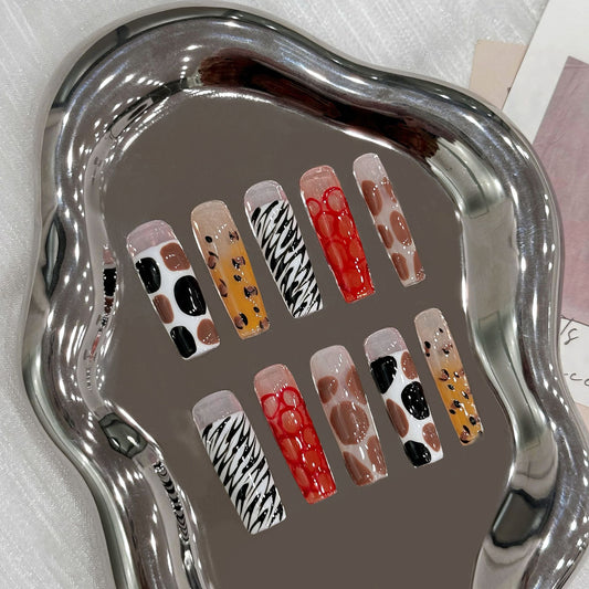 Pure handmade press on nails   nail art fake nails beauty | 365nails