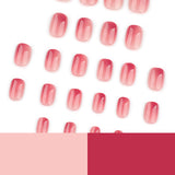 Soft Blush Red Sheer Nails with Natural Gloss Finish