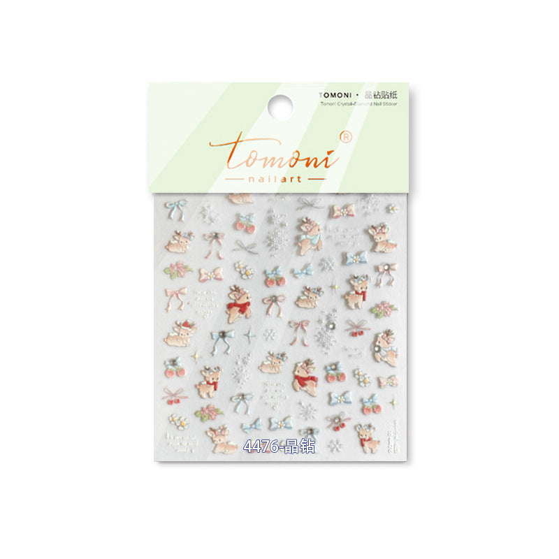 365nails: "Cute Winter Reindeer" –Nail Art Stickers