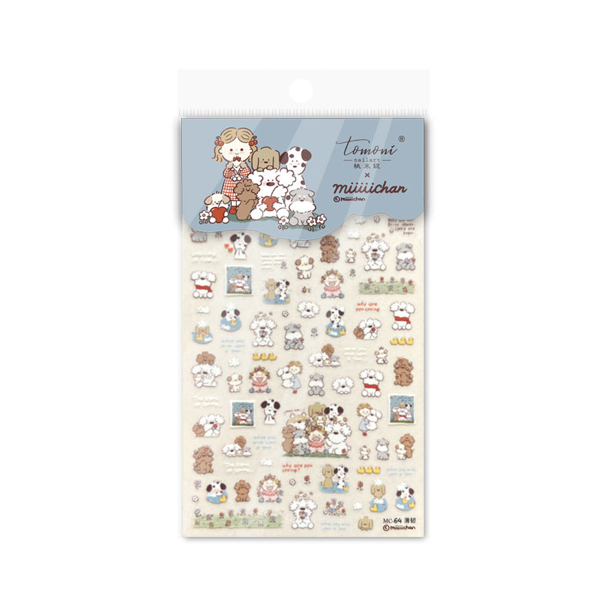 365nails: "Miiiiichan 卡通與動物" – 美甲貼紙