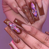 Almofadas longas de balé com strass para manchas de unhas Produtos de arte para unhas no atacado Almofadas de unhas avançadas para arte ｜ 365nails