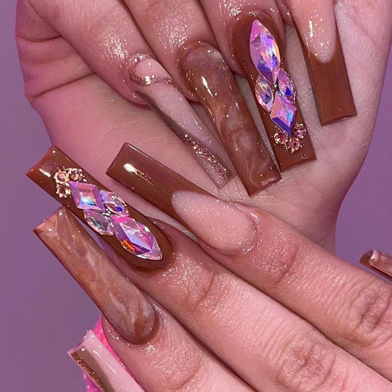 Almofadas longas de balé com strass para manchas de unhas Produtos de arte para unhas no atacado Almofadas de unhas avançadas para arte ｜ 365nails