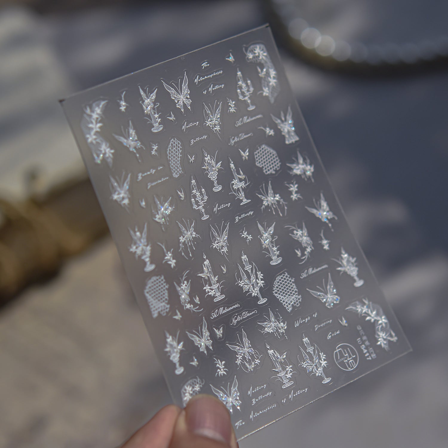Vintage Candelabra Collection: "Gilded Candlelight" – 3D Metallic Nail Sticker