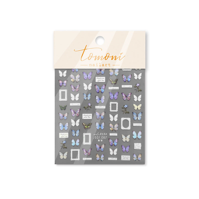 365nails: "Vintage Purple Butterfly" – nail art stickers