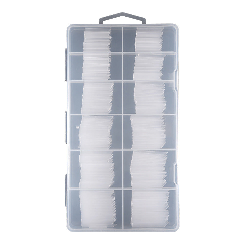 Nail Tips Nail matte, cut-free grinding, semi-sticker, long 240 pieces, boxed transparent water pipe nail patch, fake nail wholesale (MOQ=3)