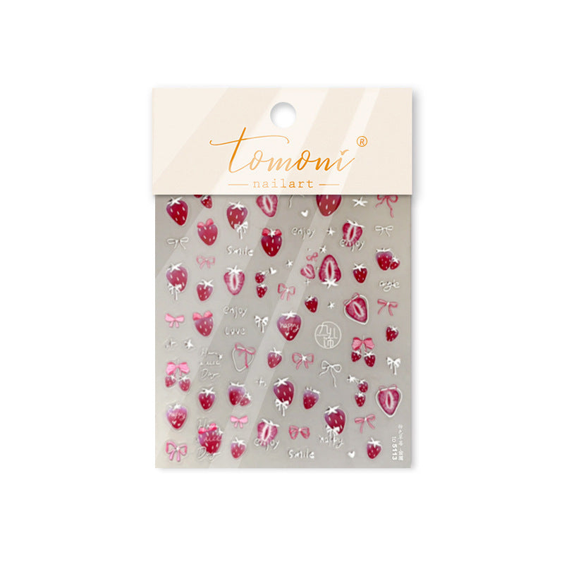365nails: "Sweet Strawberry & Bow" – Nail Art Stickers