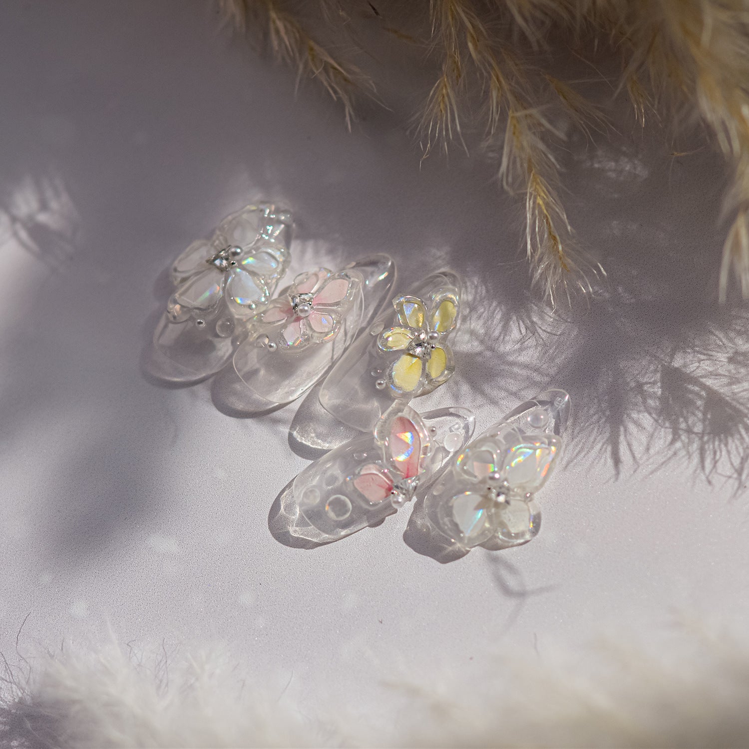365nails: "Holographic Crystal Sakura" – Nail Art Stickers