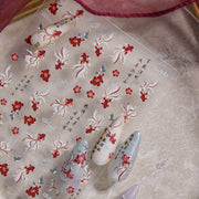 Chinese Goldfish & Plum: "River Elegance" – 3D Nail Sticker