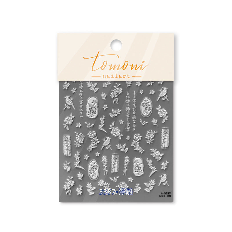New Gold Foil Floral – Luxe Chinese Style Nail Art Set