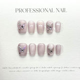 Soft Nude Cat Eye Press On Nails