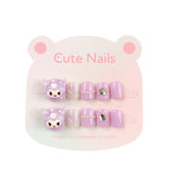 High-end pentagram nail art sticker, cartoon Kulomie children's wearing nail pads, 10 diamond-encrusted children's nail pads
