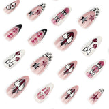 Sweet and cool short almond nail manicure, wearing nail, hot-selling   wearable   finished product wholesale｜365nails