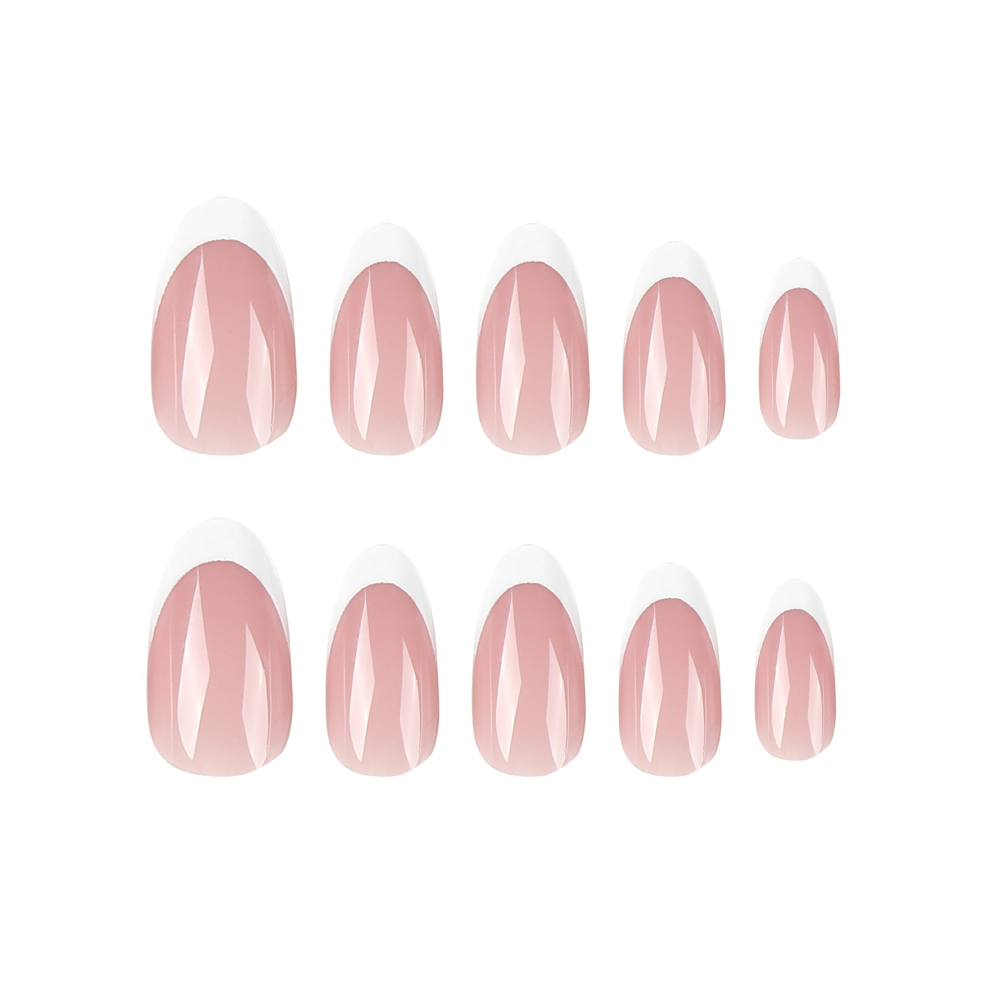 簡約白色法式穿戴甲片（批發）｜365nails