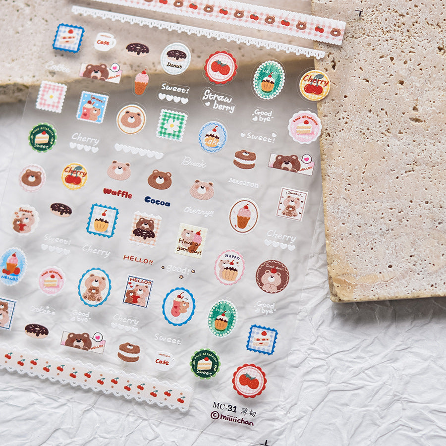 365nails: "Birthday Bear Party" – nail art stickers