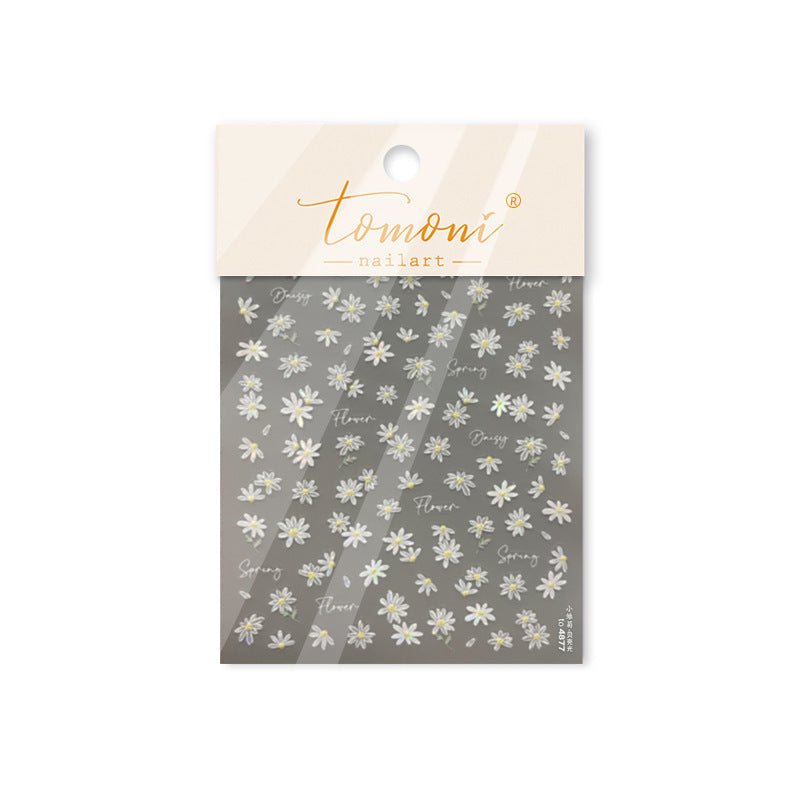Daisy Spring Collection: "Fresh Daisy" – 3D Embossed Nail Sticker