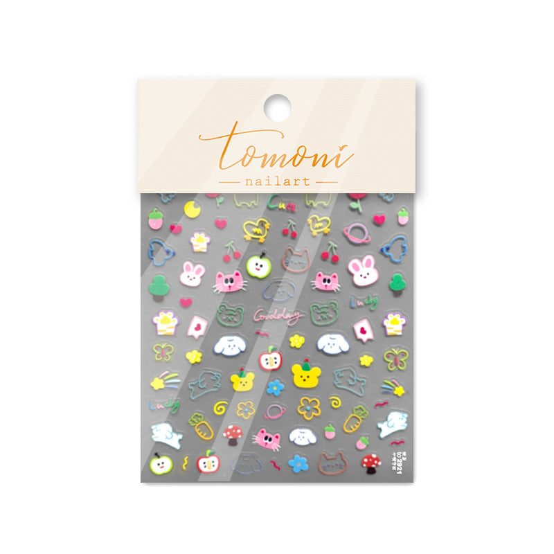 365nails: "Pastel Rainbow Star" – nail art stickers