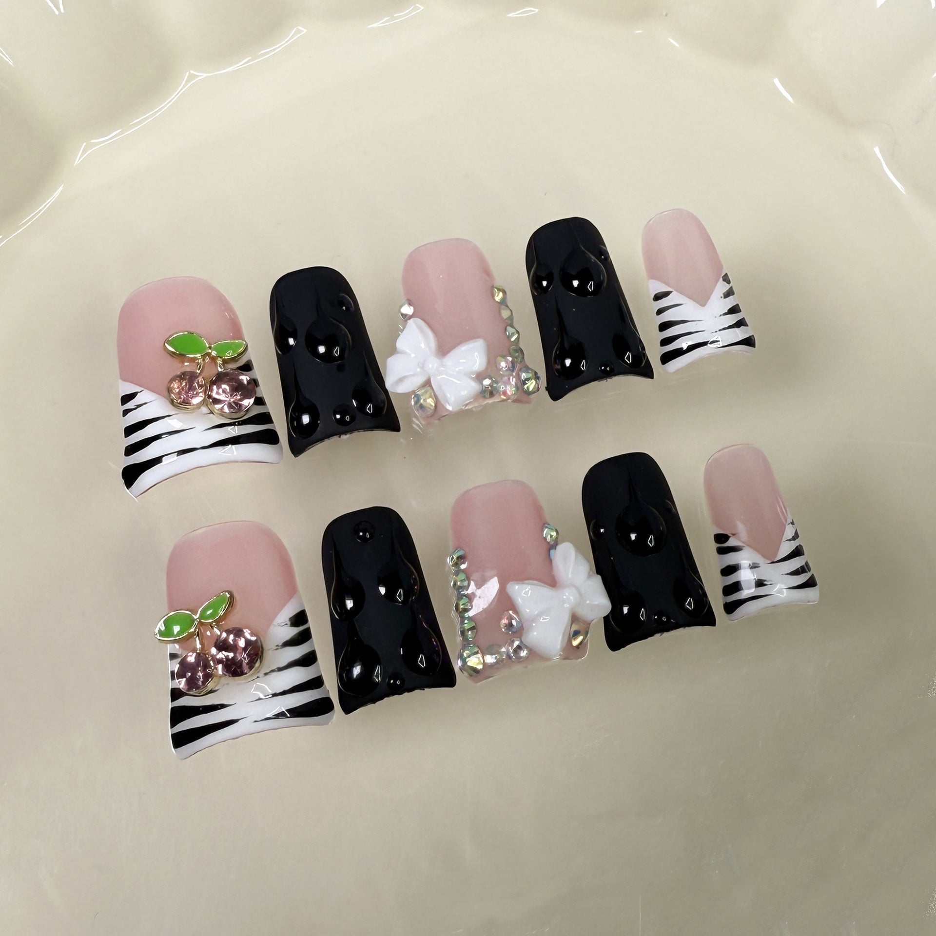 Monochrome Muse Series Press-On Nails