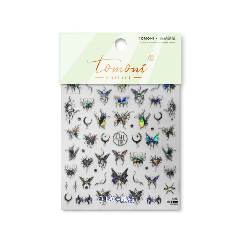 365nails: "Gothic Butterfly Crystal Iridescent" – nail art stickers