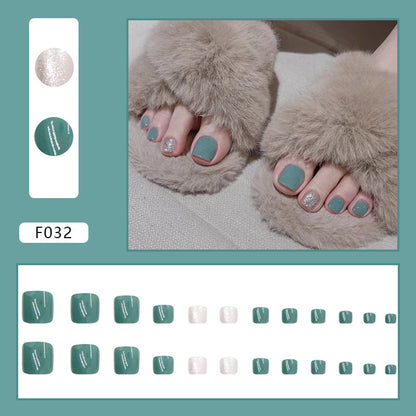 Unhas postiças com acabamento em unhas postiças Unhas postiças removíveis com acabamento em unhas postiças dos pés Unhas dos pés ｜365nails