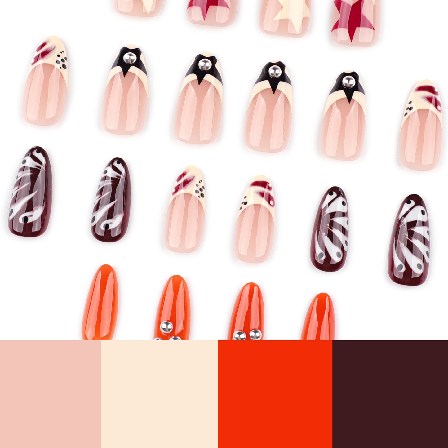 Sweet Cool Y2K Short Almond Removable press-on nails