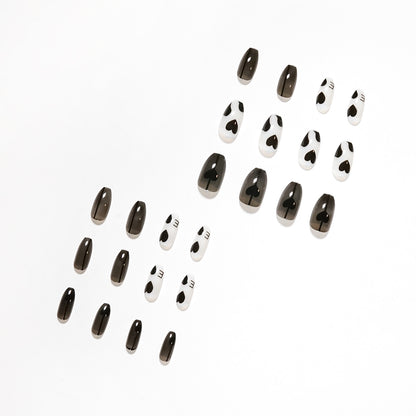 Smoky cold wind Spade heart wearing Nail Art Finished Nail Art Patch False Nail Removable Nail Patch Nail Patch｜365nails