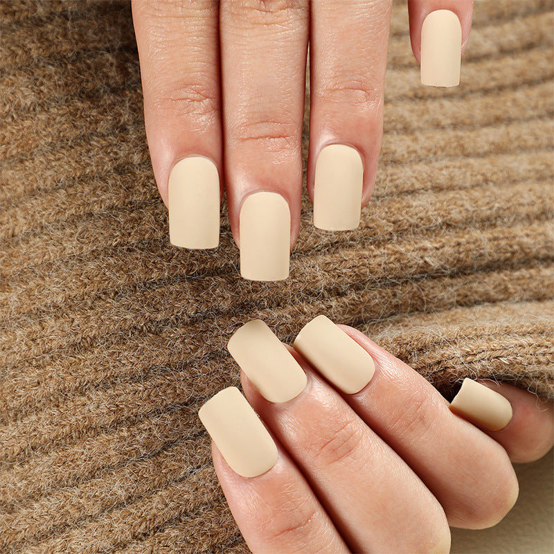 穿戴甲批發｜純色霧面長方形成品穿戴甲片｜365nails