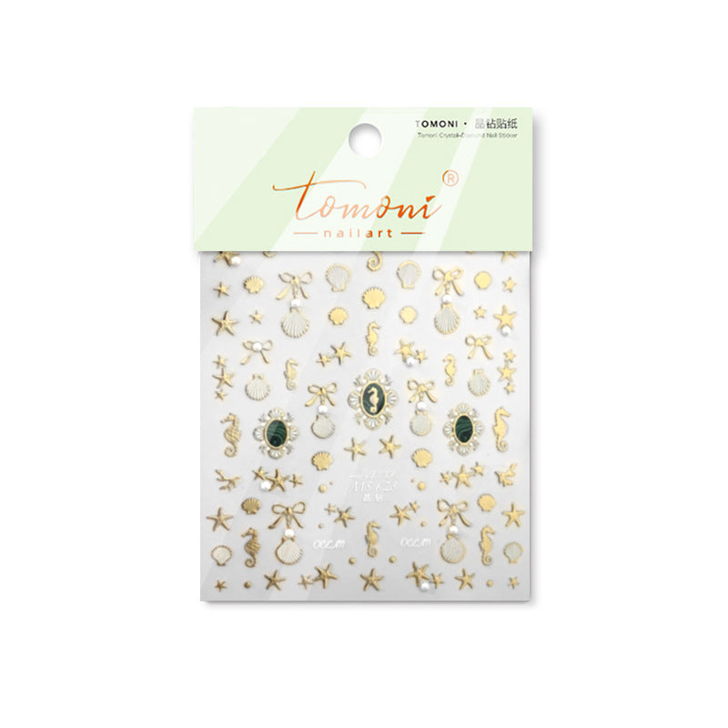 365nails: "golden ocean crystal" – Nail Art Stickers
