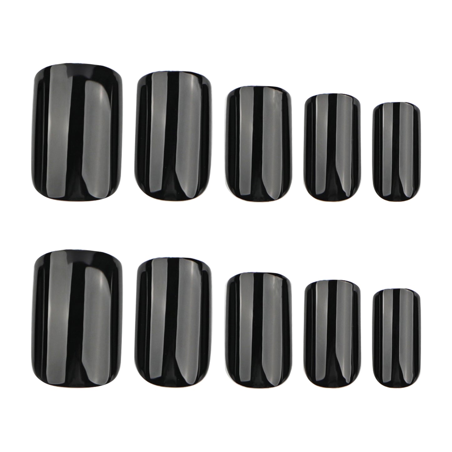 Classic black solid color manicure fake nails press on nails  hot-selling short-term wearing nail wholesale｜365nails