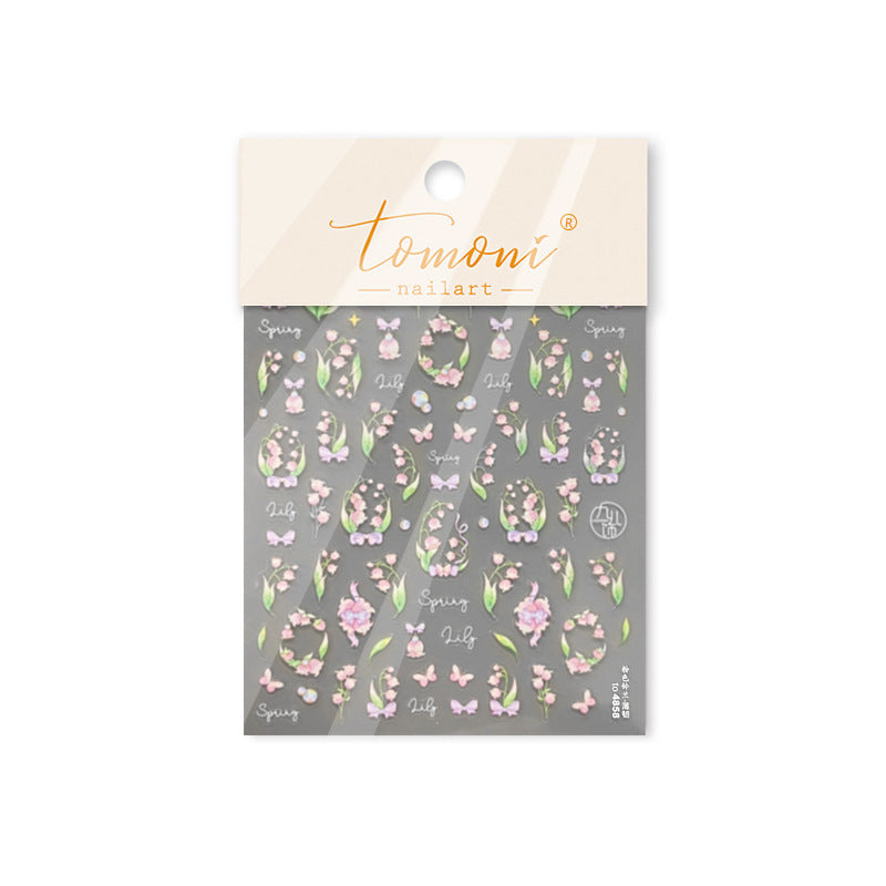 Wildflower Meadow Collection: "Fresh Petal" – 3D Embossed Nail Sticker