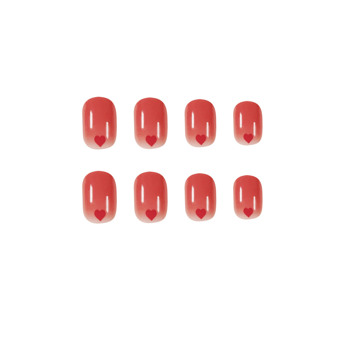 Película de unha removível Peach Red Love Soft Press on Postic Nail Vendas de fábrica ｜ 365 unhas