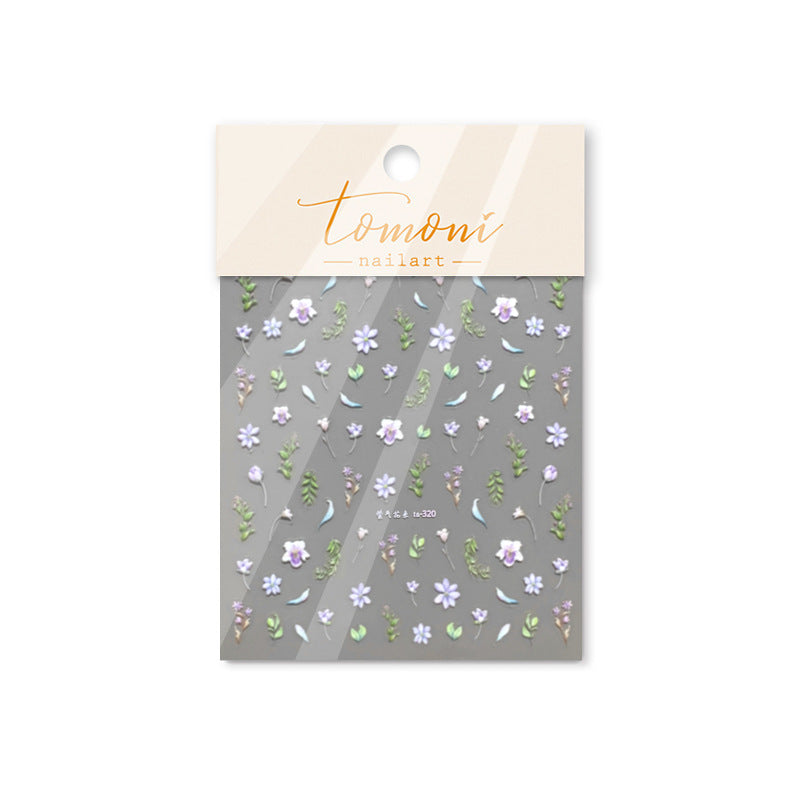 365nails: "set embossé de fleurs sauvages lavande" – Autocollants pour ongles