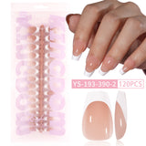 Hot-selling French-style armor, simple spray oil-shiny patch manicure removable trapezoidal nail piece 120 pieces in a box