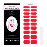 Semi-Cured Gel Nail Strips Solid Pearl Shimmer Glossy Design (MOQ=3)