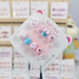Sanrio Rainbow Kuromi Melody Kids Press On Nails Set