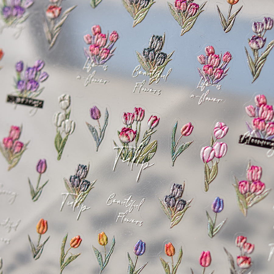 365nails: "Vibrant Tulip Garden" – nail art stickers