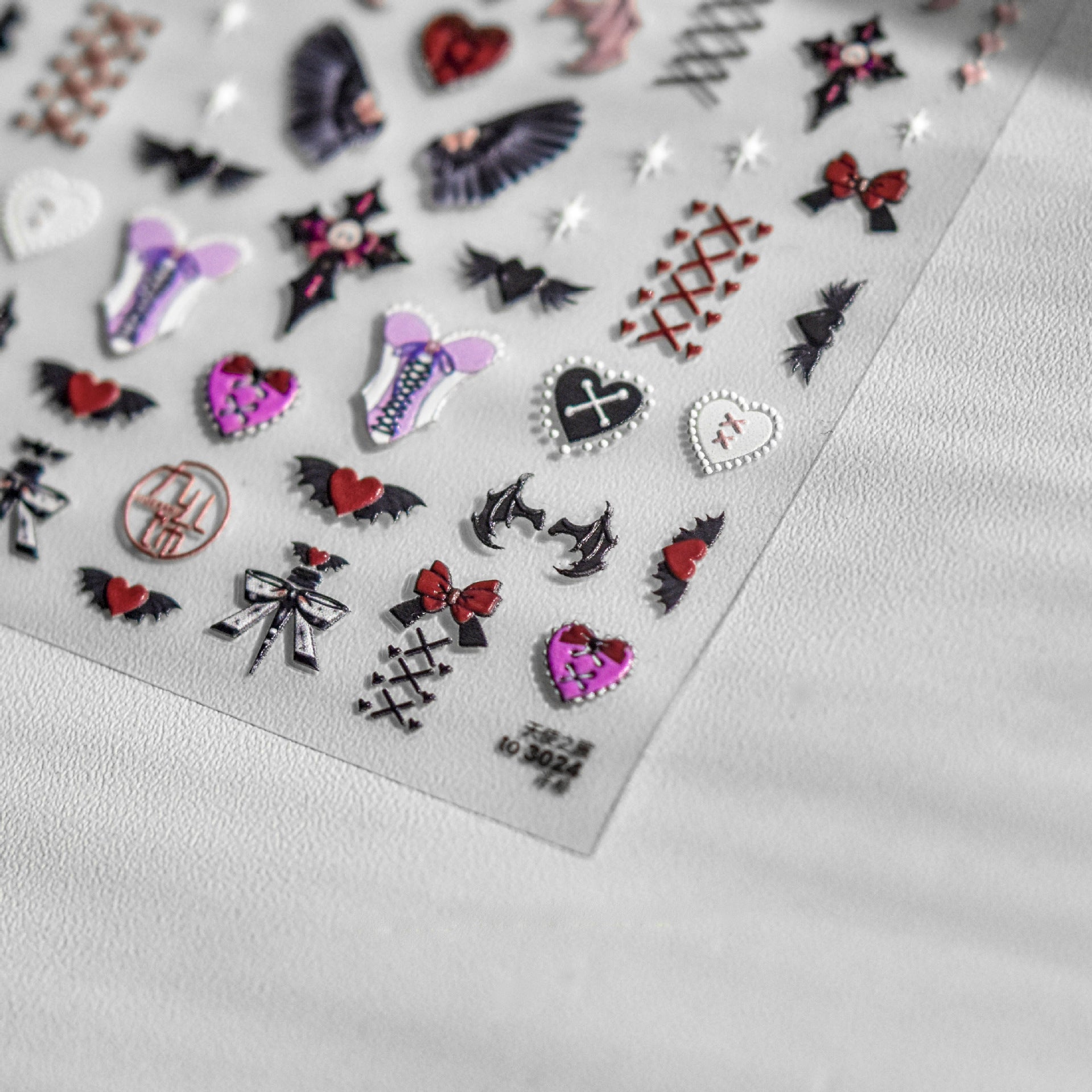 365nails: "Gothic Angel Wing Bat Cross" –Nail Art Stickers