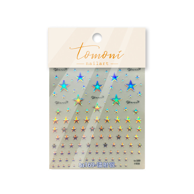 Gold Star: "Celestial Sparkle" – 3D Embossed Nail Sticker