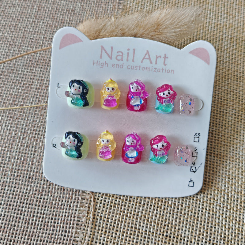 365nails: "princesa de conto de fadas 3d" – pedicure postiça artesanal