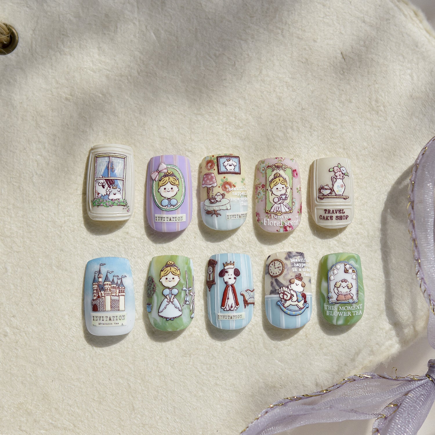 365nails: Miiiiichan 티 파티 – 네일 아트 스티커