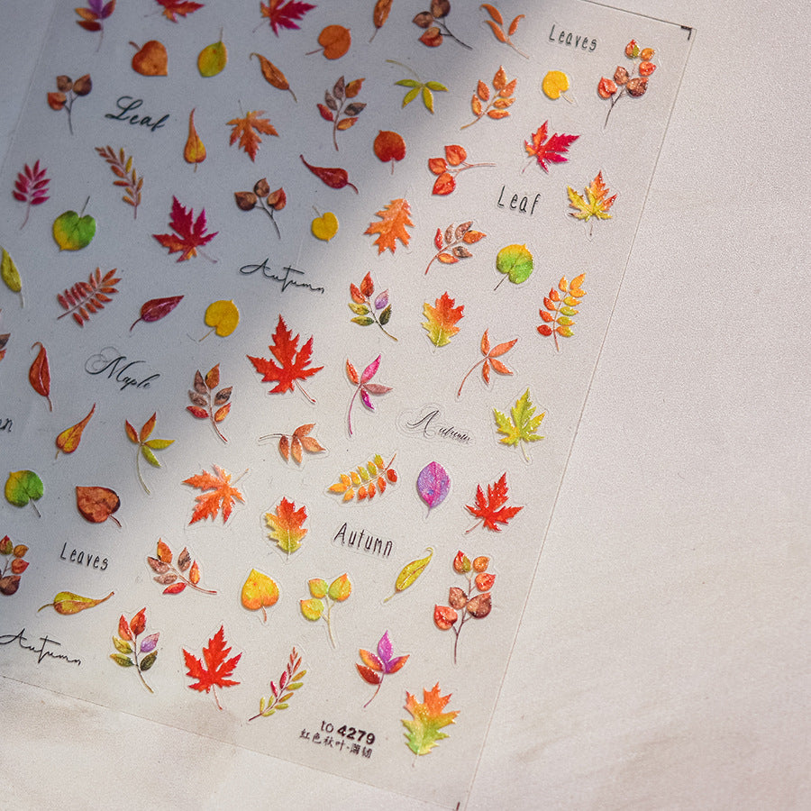 365nails: "Golden Ginkgo & Calligraphy" – nail art stickers