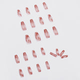 Penetração de gelo âmbar para unhas, arte de unha finalizada, remendo de unha, remendo de unha removível, balé de unhas ｜365nails