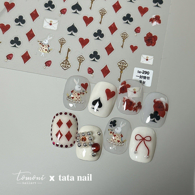 365nails: "Rose aquarelle et calligraphie" – Stickers pour ongles