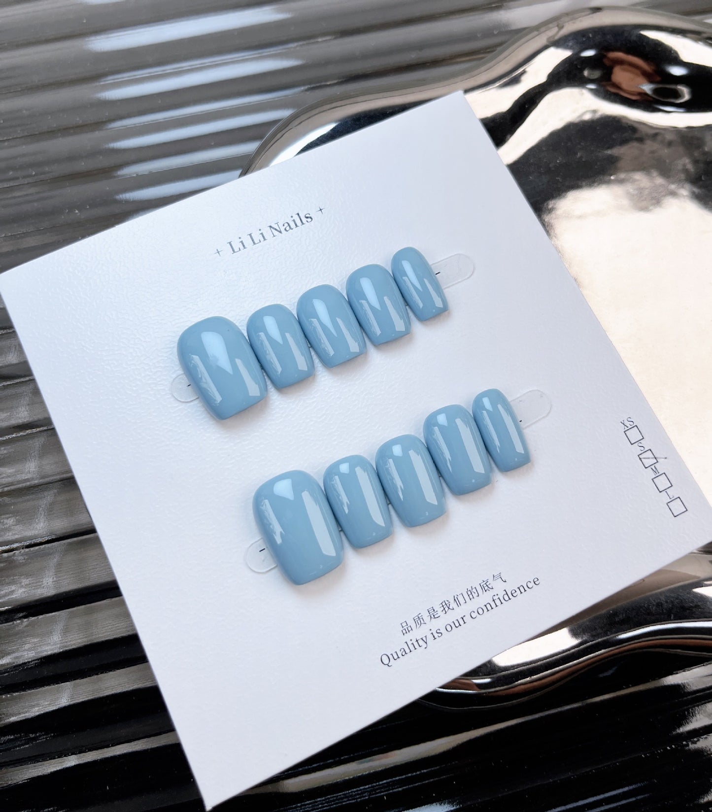 The Essential Solids | Short Medium Square | Handmade Press-on Nails