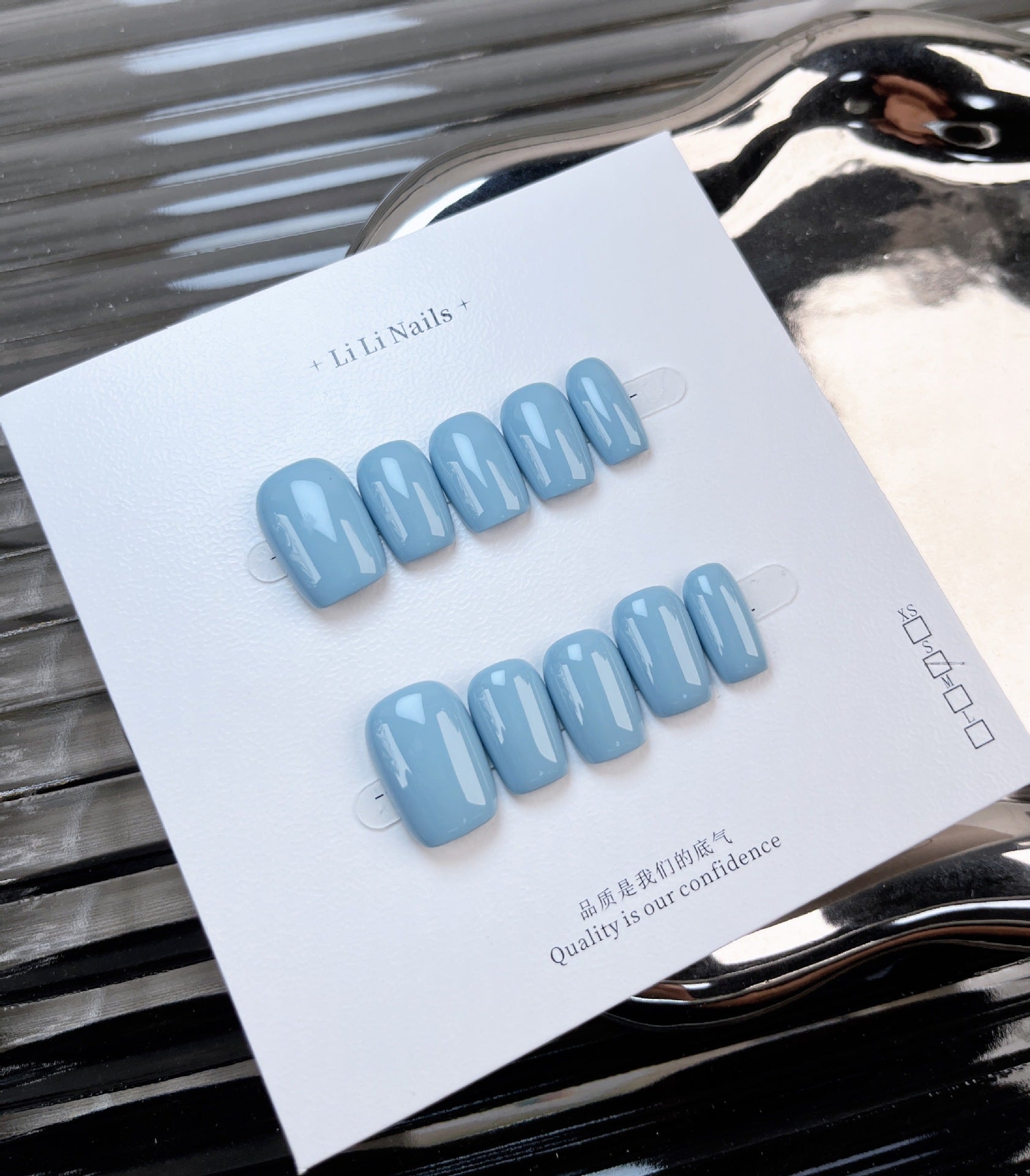 The Essential Solids | Short Medium Square | Handmade Press-on Nails